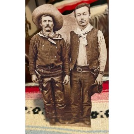 2 Cowboys from Late 1800's Tabletop Standee Reproduced From Actual Photo10" Tall