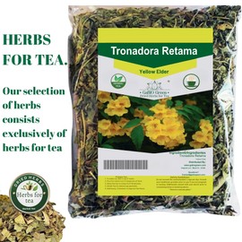 Gabio Green-Tronadora Retama, 3.09 oz/ 105 gr Premium Quality tronadora tea, resealeble bag, yellow elder herbs, tronadora hierba Non GMo, Resealable bag.