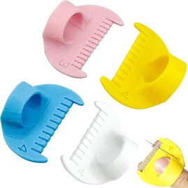 4Pcs Edge Stitch Lock & Sewing Gauge, DIY Stitching Tool Quiltings with Thumb Guide, Multifunctional Needle Gauge Quilting Ruler Measuring Tool for Quilting, Hemming & Crafts (4Pcs)