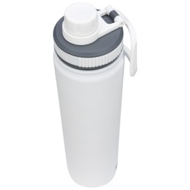 Grizzly Lil Swig 20oz Water Bottle | Vacuum Insulated | Leak Resistant Lid | Stainless Steel | For Gym Hiking Beach Camping Sports | White