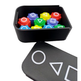 Customised Traditional Korean Game, Geometric Gaming Stones Set, 10 Pieces with Storage Box, Inspired Design, Gonggi, Gong-gi, Traditional Game, made in the UK