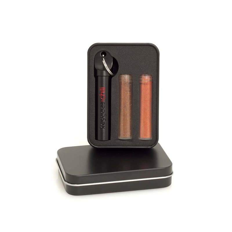 keygoes:chili Keychain in Gift Box, black