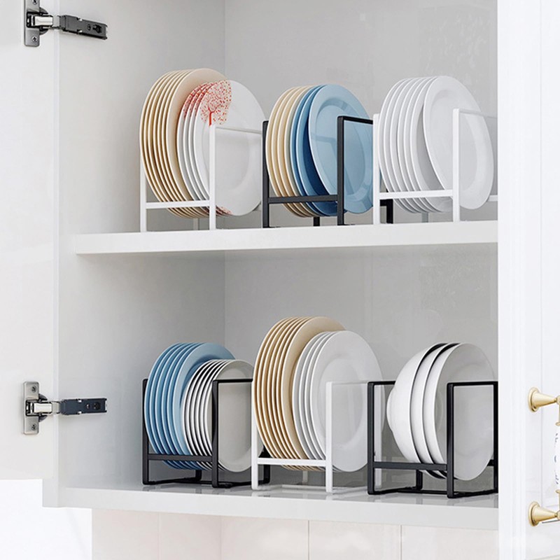 QUMENEY 2 Pack Large Plate Holders Organizers Plate Racks Upright