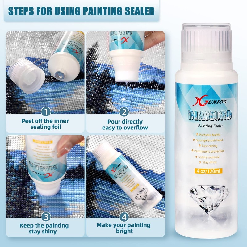 Xgunion Diamond Painting Sealer 2 Pack 240Ml 5D Diamond Painting