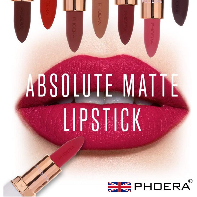 AQUAPURITY PHOERA ABSOLUTE VELVET MATTE LIPSTICK LONG LASTING WATERPROOF PIGMENT