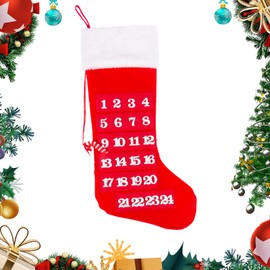Christmas Countdown Calendar With Pockets Fabric Rocking Party Large Felt Christmas Advent Calendar Felt Christmas Stocking Advent Calendar for Christmas Hanging Decoration