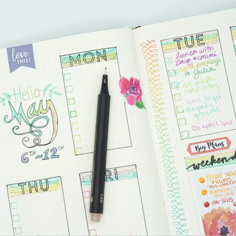 Fineliner 6-Pen Cool Colors Set