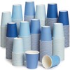 300 Pack 8 oz Blue Disposable Paper Cups, 4 Gradient