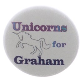 A&T Designs Unicorns for Graham 2.25" Keychain President Campaign Election Vote