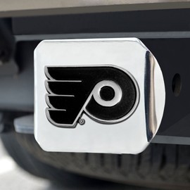 FANMATS 15149 Philadelphia Flyers Chrome Metal Hitch Cover with Chrome Metal 3D Emblem