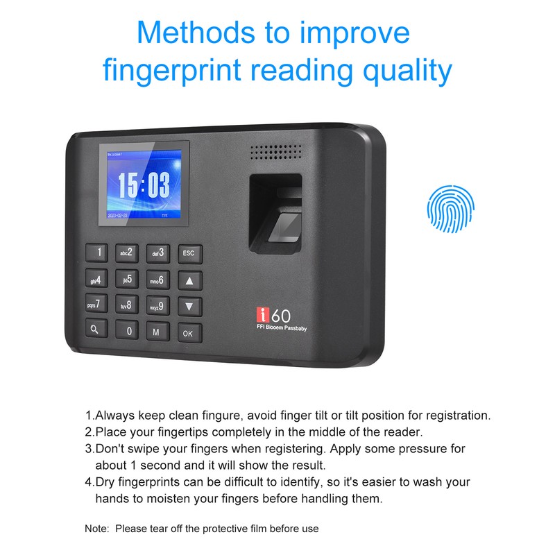 Intelligent Biometric Fingerprint Password Attendance Machine Time Clock Employee Checking-in