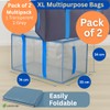 Pack of 2 Grey&Clear Heavy Duty Extra Large Moving Bags