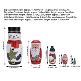 LiebeWH Russian Doll, Christmas Nesting Dolls, Christmas Decorations Attractive Decorative Beautiful Exquisite Festive Feeling for Home for Indoor