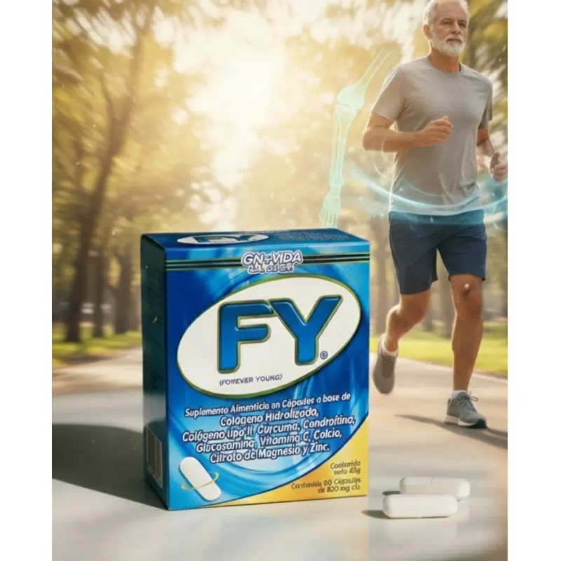 3 Piezas - Suplemento Forever Young Colgeno Crcuma Calcio Sin