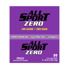 All Sport Powder Hydration Sticks, Zero Calorie, Performance Electrolyte Drink Mix, Sugar Free, Grape, 50 Ct box