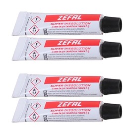 ZEFAL Rubber Cement x 4 – Mastice per Riparazione Camera d’Aria – Incollaggio Efficace e Sigillatura Fori – 4 Tubi da 5 g di pura gomma naturale – Tubo di Dissoluzione Bici – Made in France