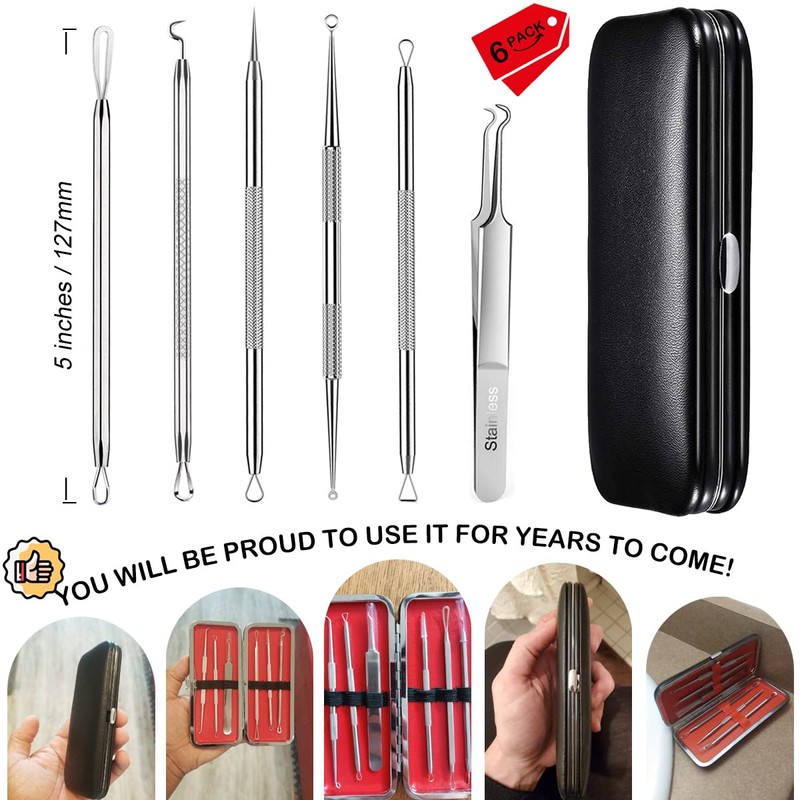 Antonki Antonki 6 Pack Blackhead Remover Tools, Blackhead Extractor, Pimple