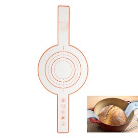 uxcell Silicone Bread Sling for Oven, Non-Stick Easy to Clean Bread Baking Mats, Baking Sheet Liner with Long Handles, Sourdough Bread Baking Accessories, Orange