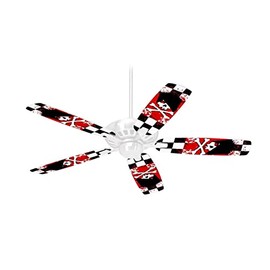 Emo Skull 5 - Ceiling Fan Skin Kit fits most 42 inch fans (FAN and BLADES SOLD SEPARATELY)