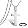Breathing Anxiety Necklace for Men Cross Pendant Breathing Necklace for