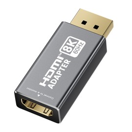 XAOSUN DisplayPort to HDMI Adapter 8K@60Hz, Uni-Directional DP to HDMI Adapter, Gold Plated Display Port 1.4 to HDMI 2.1 Compatible with Monitors, HDTV, AMD, NVIDIA, GPU,Projector, Desktop, and More