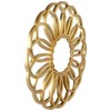 Northlight Round Rattan Sunflower Wall Mirror, 30", Beige