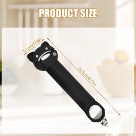 Multifunctional Retractable Bottle Opener, 3 in 1 Retractable Bottle Opener, Magnetic and Easy to Store, Suitable for People with Weak Hands and Elderly Arthritis, Black