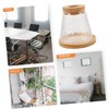 Abaodam 2Pcs Hydroponic Glass Plant Propagation Jars with Stand Lid