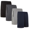 4 Pack: Men's 8" Athletic Running Quick Dry Mesh Shorts