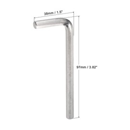 TOP-VIGOR 1Pcs 1/4 Inch Hex Key Wrench, Metric CR-V L Shaped Allen Key Imperial Hexagon Head Spanner Tool for Repairing, Installation