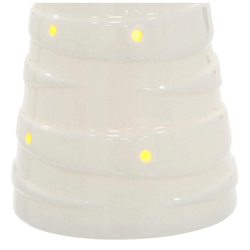 Mr Crimbo Christmas Tree Shape Ornament Light Up White Ceramic