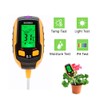 5-in-1 Bodentester, Feuchtigkeitsmesser, Testen Sie Bodenfeuchtigkeit/Bodenfeuchtigkeit/Umgebungsbeleuchtung/Boden-pH-Wert, Bodentester, Hygrometer-Sensor für Gartenpflanze,