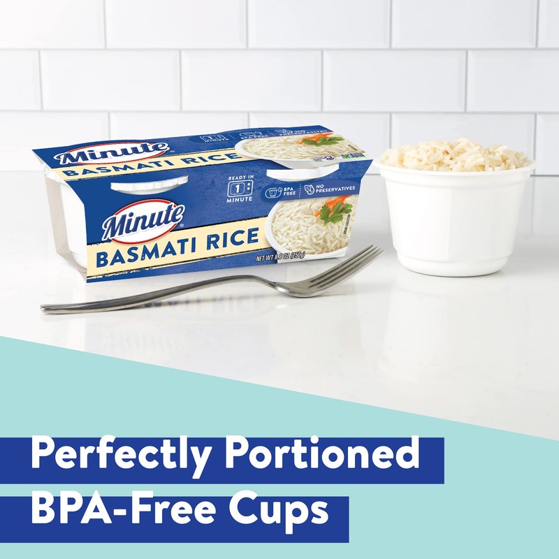 Minute RTS Basmati Rice, 2 - 4.4 Ounce Cups (Pack