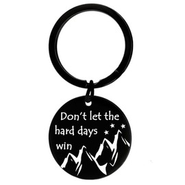 Nfyxcaz Inspired Gift Inspirational Keyring Gifts for Women Men Friends Don't Let The Hard Days Win Merch