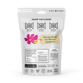 Taffy Shop Customizable Floral Gift Bag Saltwater Taffy Bag, 7 oz, 30 Pieces, Individually Wrapped, Made in USA. Gourmet Soft Chewy Candy, Fresh Gift. You Customize the Design and Choose 3 Flavors.