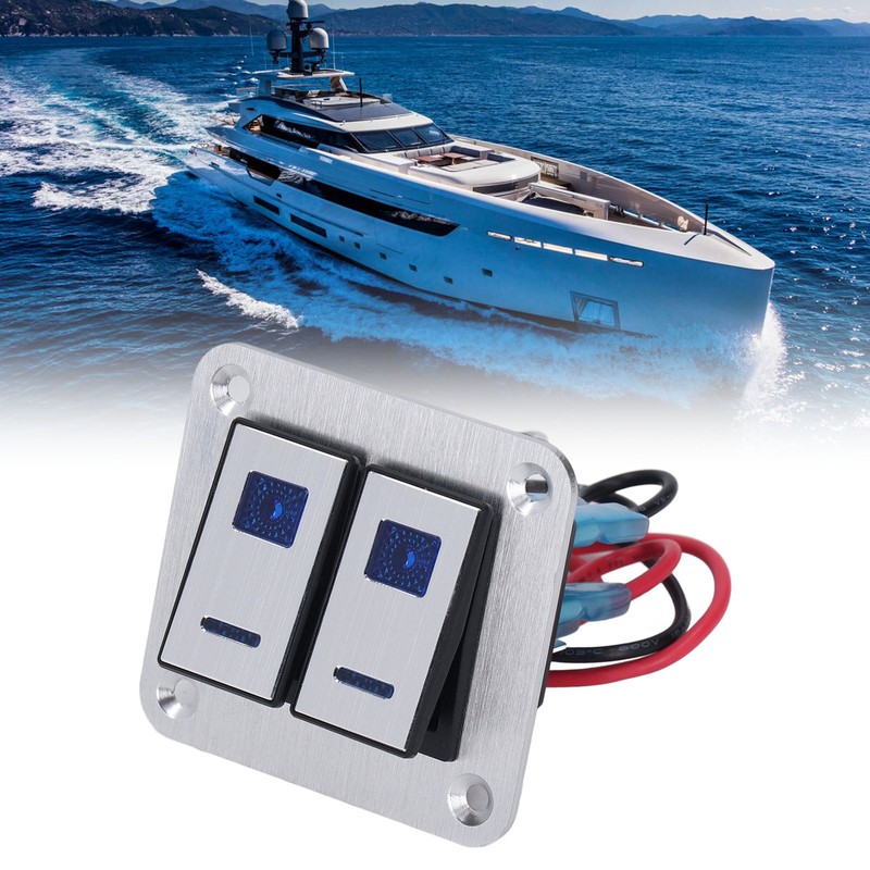 Rocker Switch Panel 2 Gang On Off Toggle Switch Panel