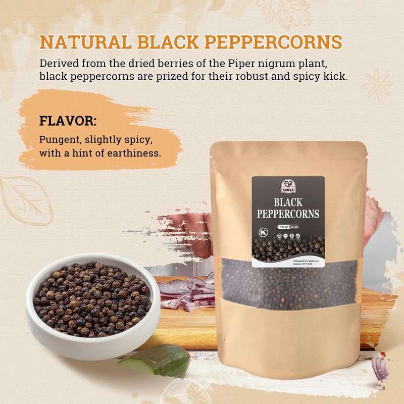 52USA Black Peppercorns 12 oz and Coarse Sea Salt 2