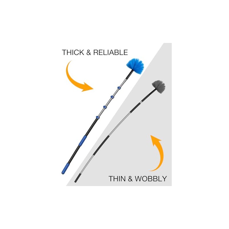 Telescoping Pole, 1.4-3 Ft with Joint Angle & Squeegee Adaptor,
