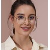 Dauco Unisex Glasses Silver and Black Retro Sixties Style Round