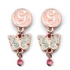 Wicked Glinda Drop Butterfly Earrings Rose Gold Colour