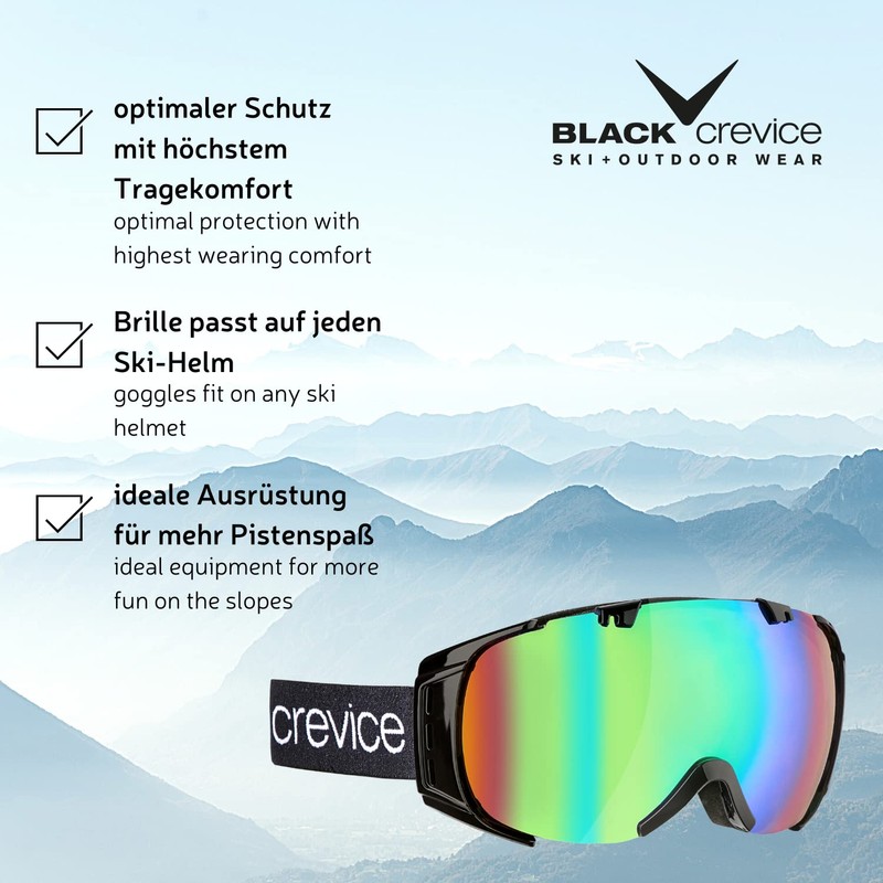 Black BCR041280 Flachau Crevice Ski Goggles – 1