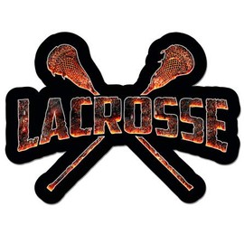 GT Graphics Lacrosse - 8" Vinyl Sticker - for Car Laptop I-Pad - Waterproof Decal