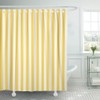 Emvency Shower Curtain Waterproof White Stripe Striped Stamp Yellow Sleepwear