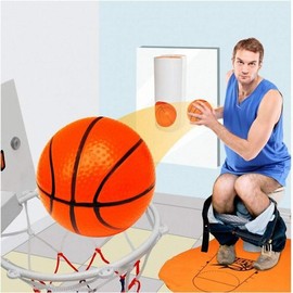 Bathroom Mini Toilet Basketball Set for Toilet and Bathroom Bin/Basketball & Balls