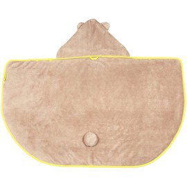 Skater BPO1-A Water Absorbent, Quick Drying, Hooded Bath Poncho, Bear, 42.5 x 36.2 inches (108 x 92 cm)