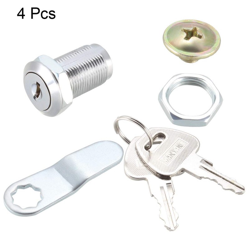 sourcing map Cam Lock 1-1/8" Cylinder Long Cabinet Locks with