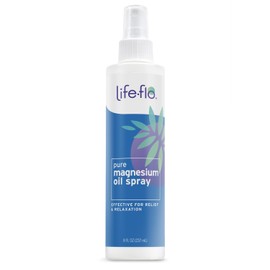 LIFE-FLO Life-Flo Pure Magnesium Oil for Feet and Body - 100% Pure Magnesium Spray from The Ancient Zechstein Seabed - Magnesium Oil Spray for Feet, Relaxing & Rejuvenating Muscles & Joints - 8 oz