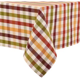 Urban Villa Checkred Tablecloth Buffalo Check Table Cloth Tabletop Cover Kitchen Dining Tablecloth 100% Cotton Great Parties Wedding Holiday Dinner Rectangle 60X84 Inches 6-8 Seats Table Cloth