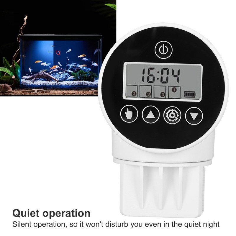 Automatic Fish Feeder Waterproof Adjustable Intelligent Quiet Auto Fish Food