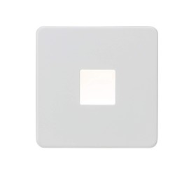 Knightsbridge Plinth Light, Steel, 0.8 W, Matt White